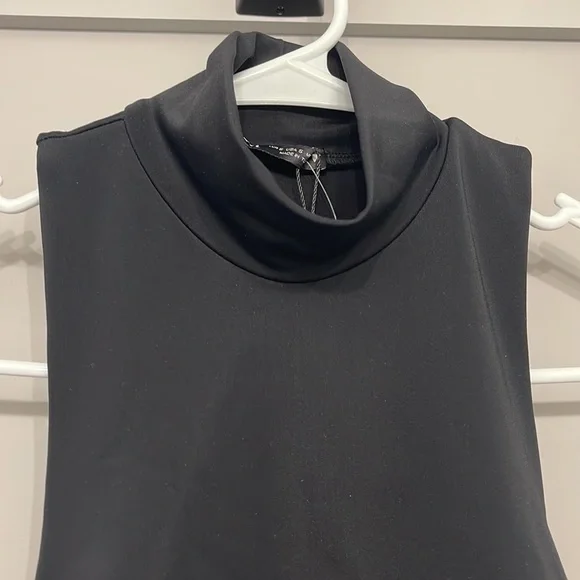 NWT Zara Ruched Stretchy Black Top Small - Picture 5 of 7
